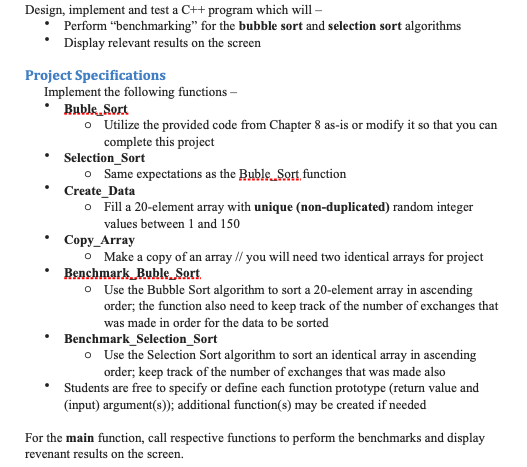 Solved Design, implement and test a C++ program which will - | Chegg.com