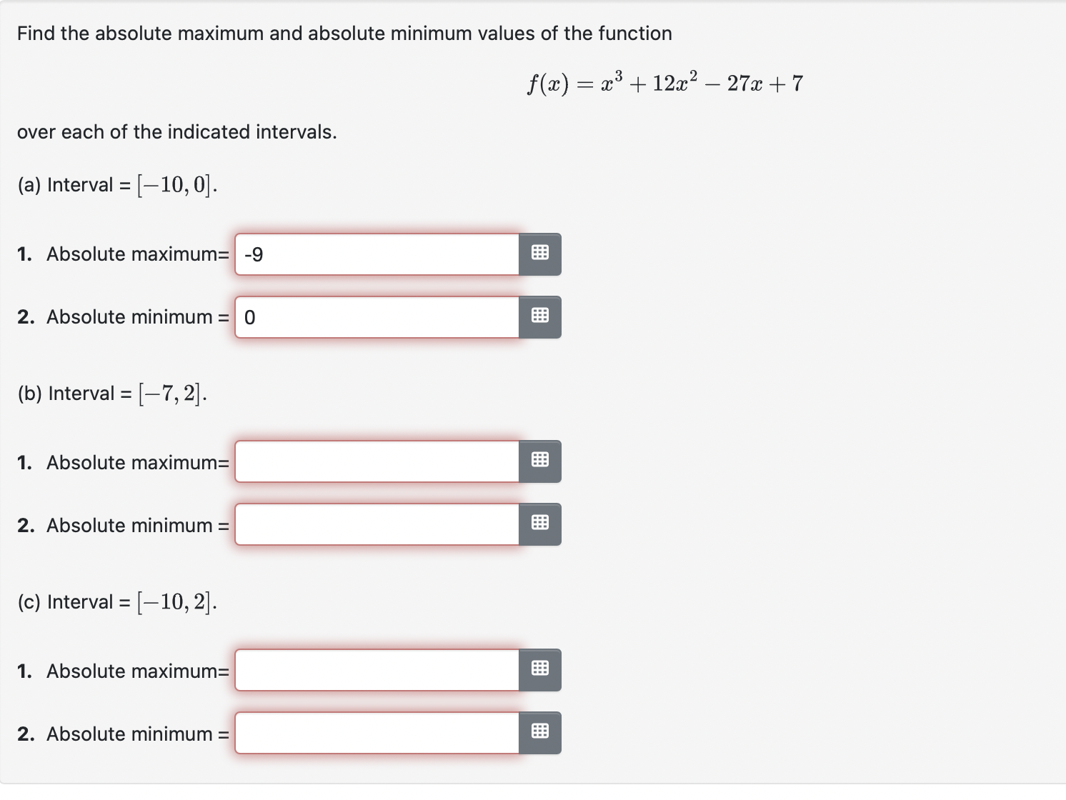 Solved Find the absolute maximum and absolute minimum values | Chegg.com