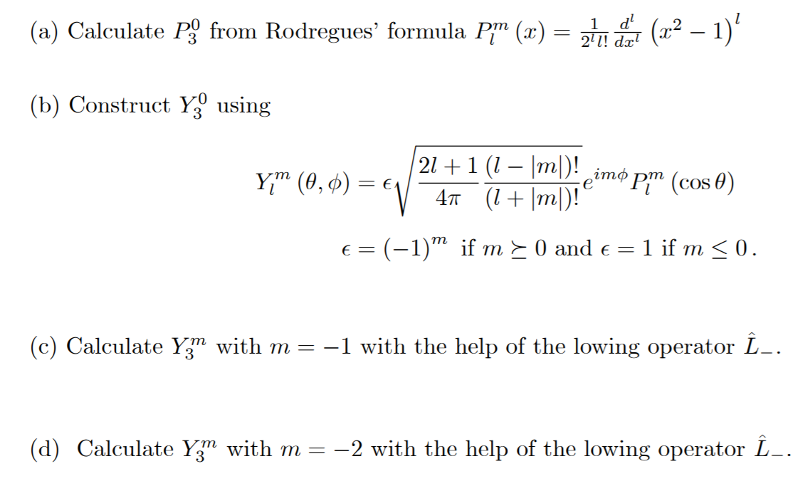 Solved A Calculate P3 From Rodregues Formula Pm X Chegg Com