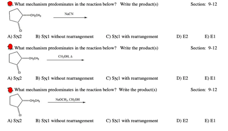 Solved What Mechanism Predominates In The Reaction Below? | Chegg.com