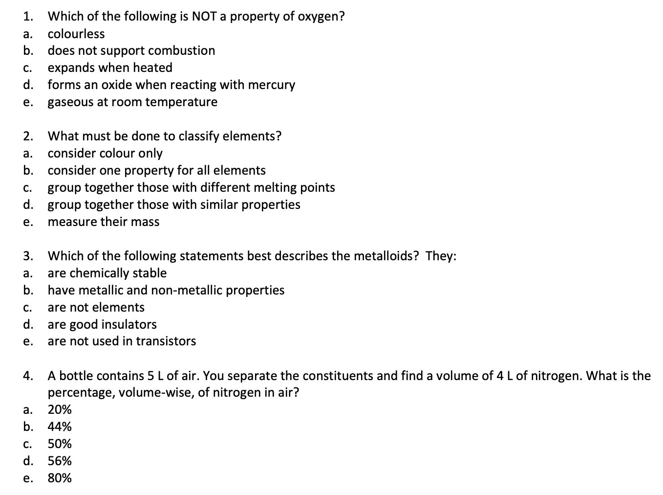 Solved 1. Which of the following is NOT a property of | Chegg.com