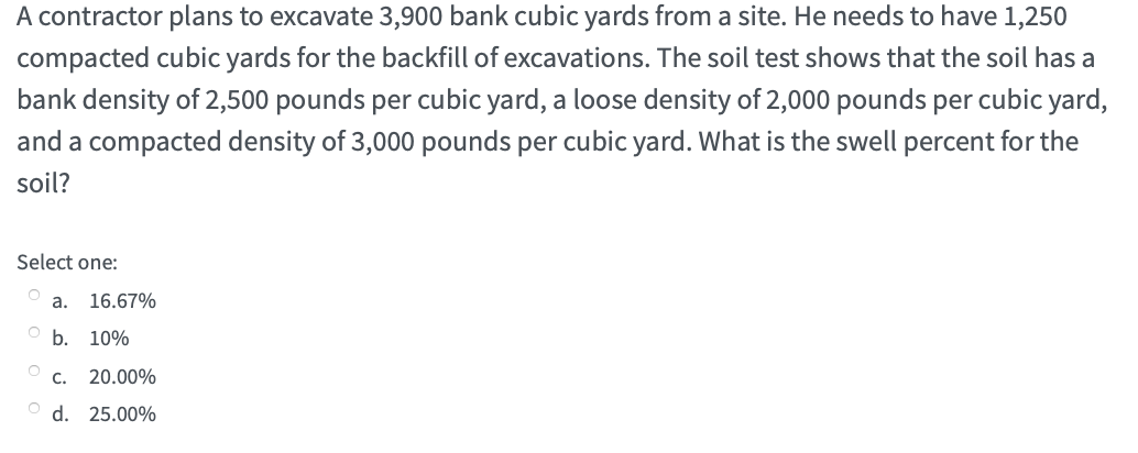 Pounds in shop a cubic yard