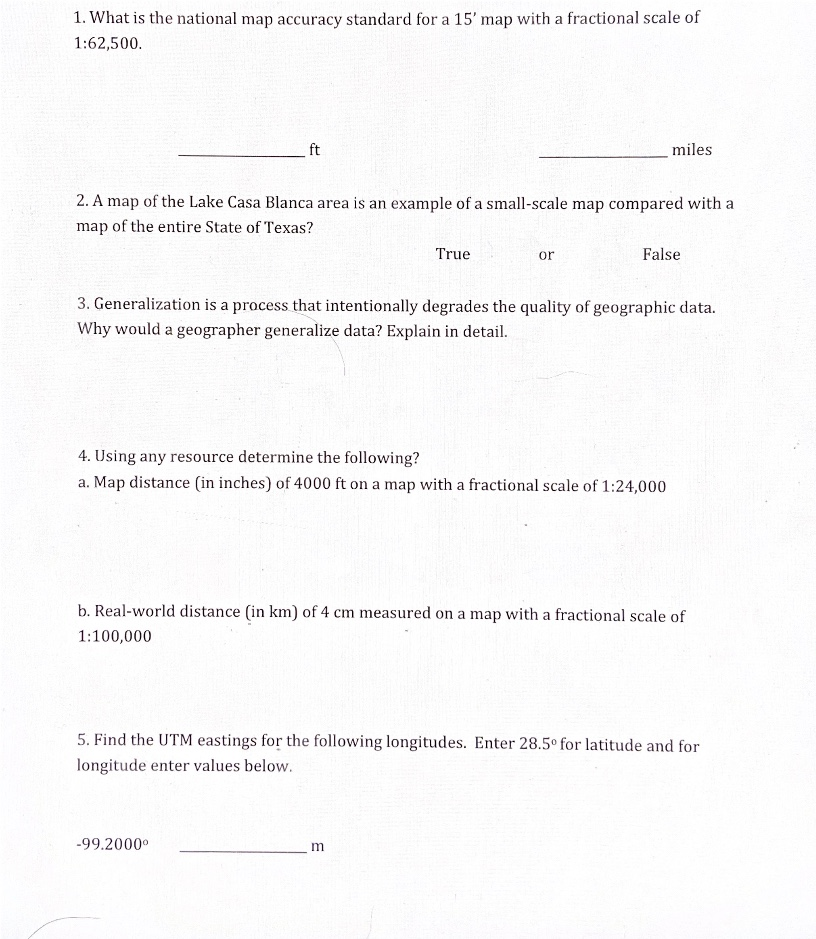 Solved 1 What Is The National Map Accuracy Standard For A Chegg Com   PhpYmUfS5 