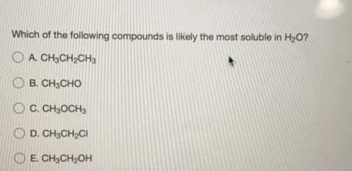 Solved Which of the following compounds is likely the most | Chegg.com