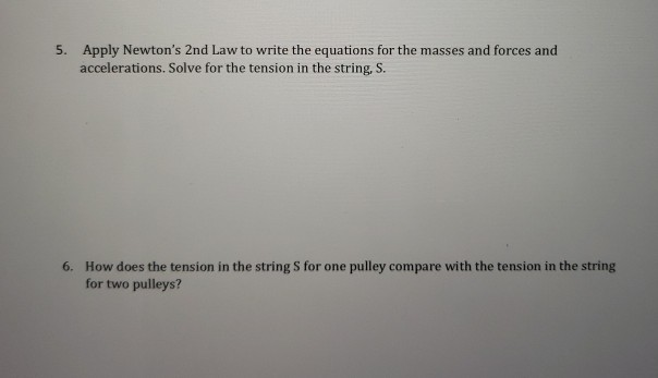 Solved PRELAB - Pulleys 1. Draw a free body diagram for the | Chegg.com