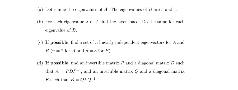 Solved Question 6 (20 points). Consider the matrices 1 2 A= | Chegg.com
