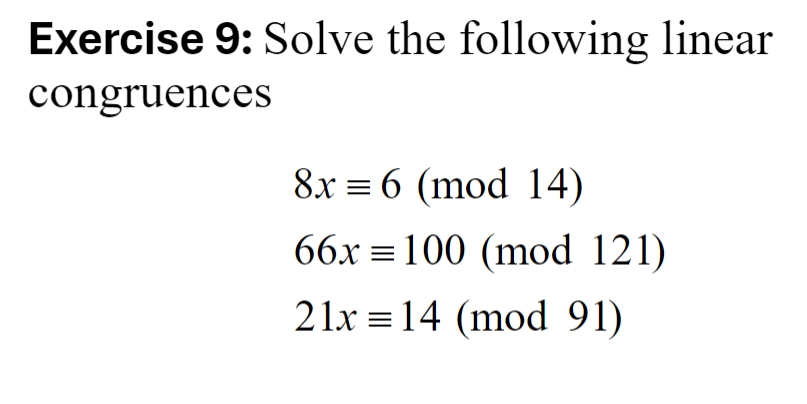 Solved By An Expert Exercise 9 Solve The Following Chegg