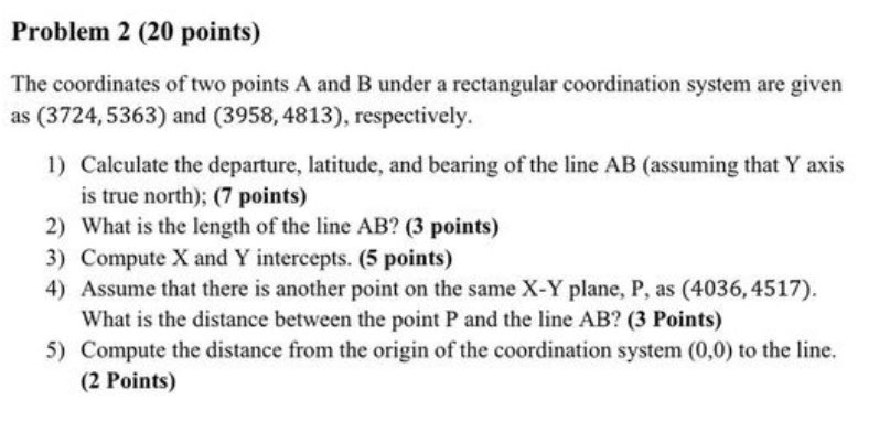 Solved Problem 2 (20 points) The coordinates of two points A | Chegg.com