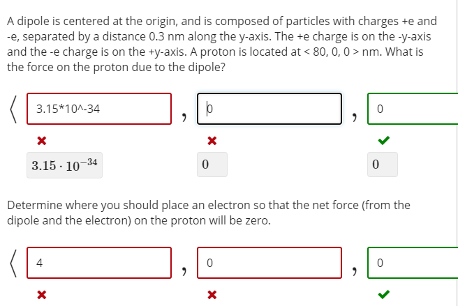 Solved A dipole is centered at the origin, and is composed | Chegg.com