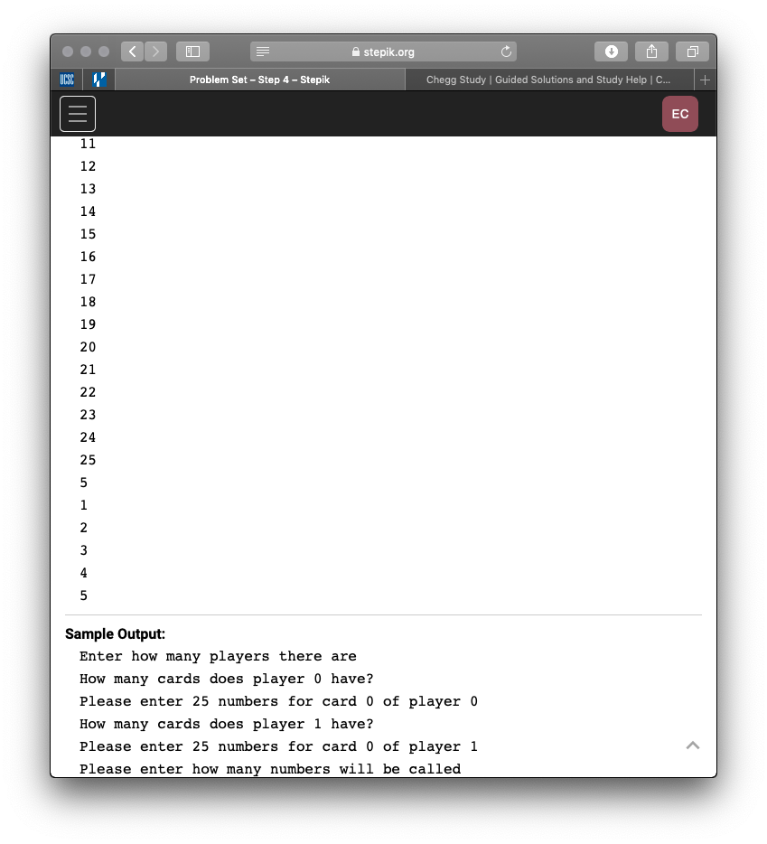 This is a java bingo game assignment. I have inculded