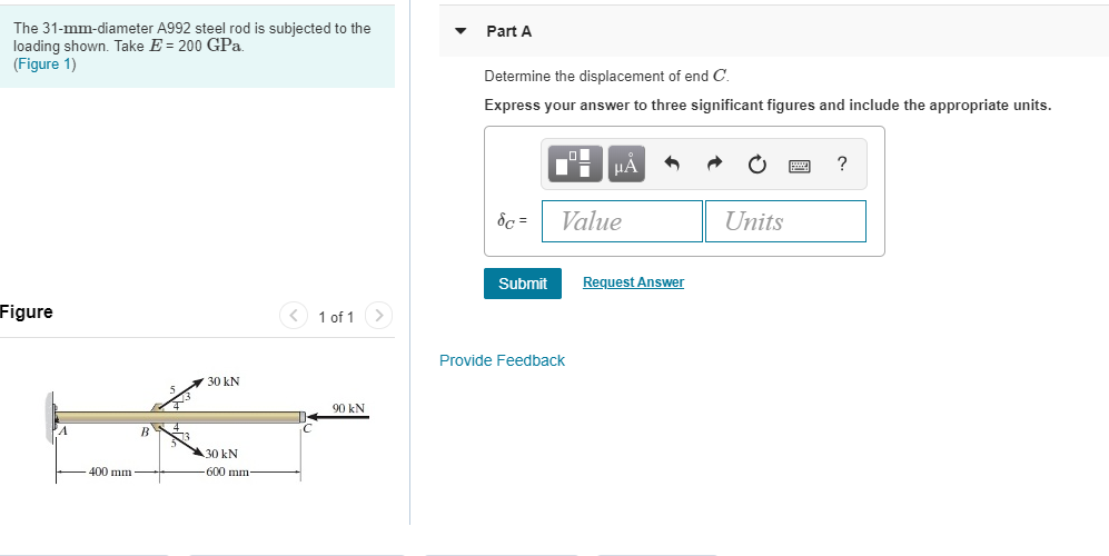 Solved The 31-mm-diameter A992 steel rod is subjected to the | Chegg.com
