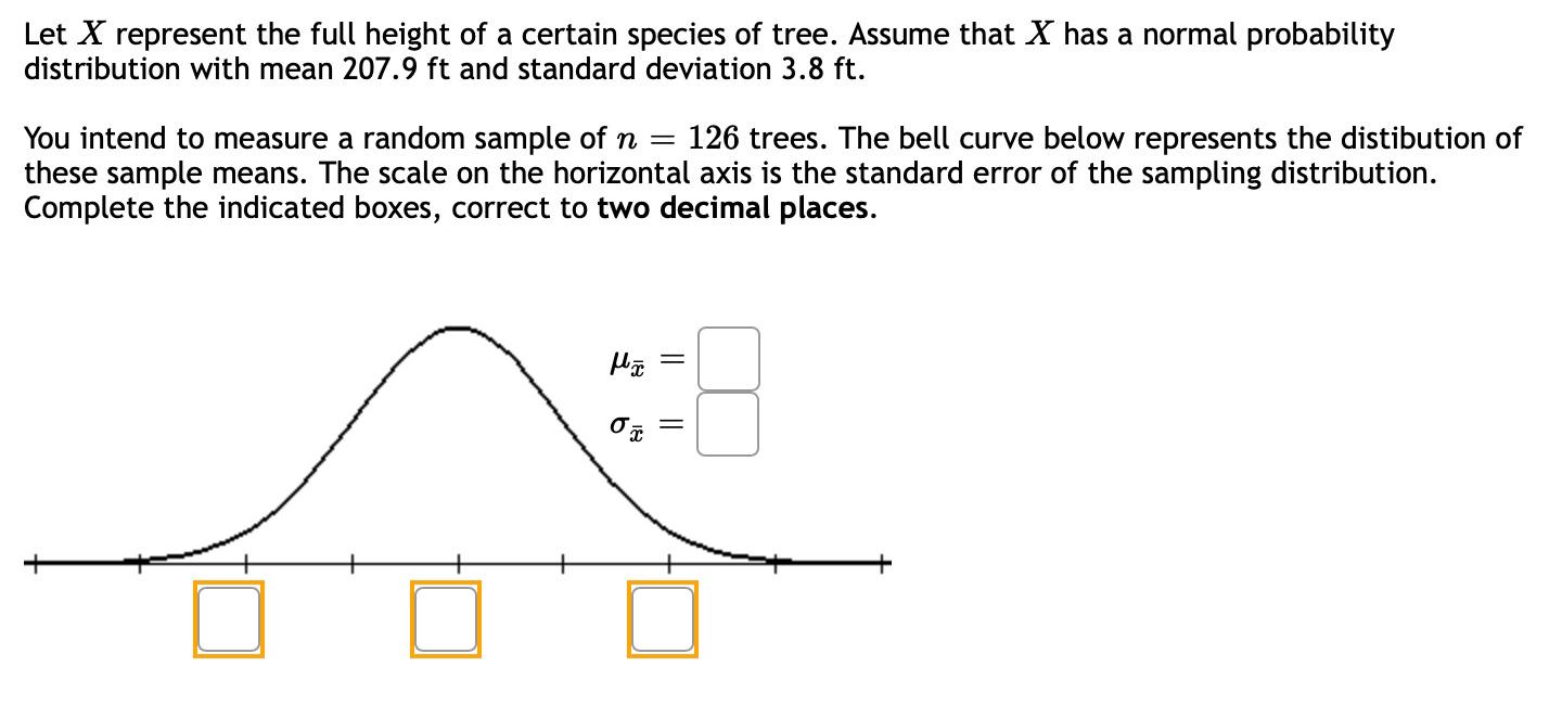 Solved Let X represent the full height of a certain species | Chegg.com