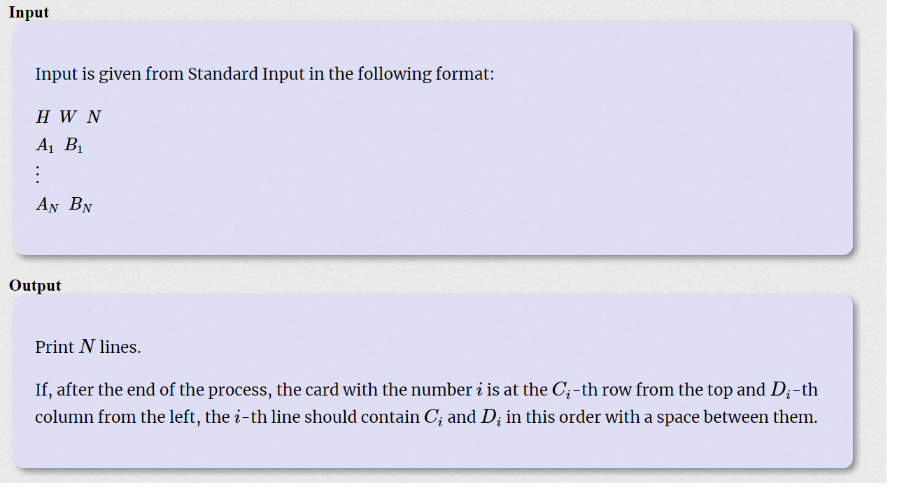 Solved Problem Statement We have HW cards arranged in a | Chegg.com