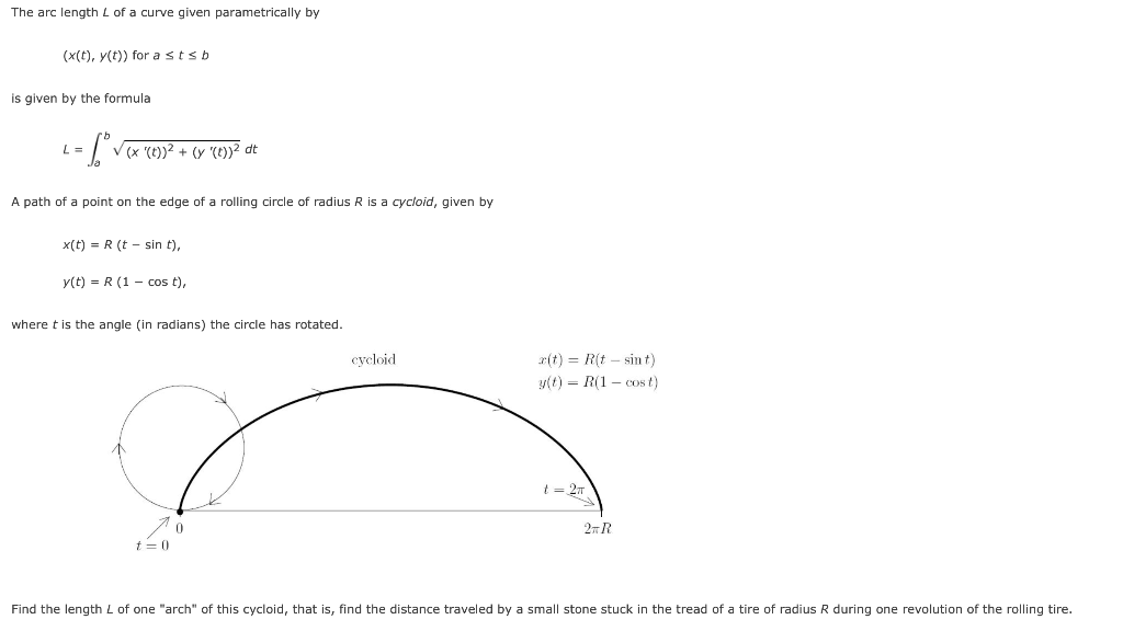 Solved The Arc Length L Of A Curve Given Parametrically By | Chegg.com