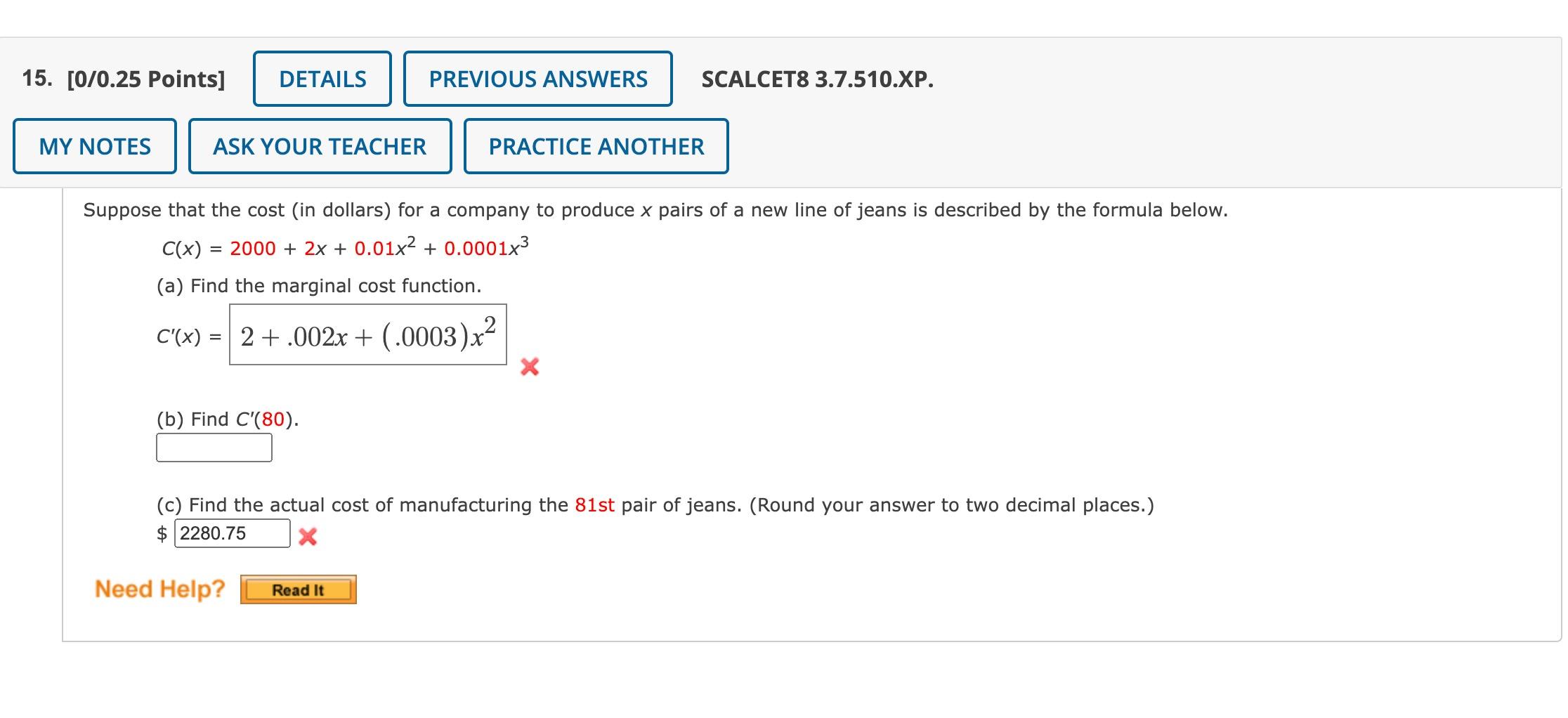 Solved 14. [0.04/0.14 Points] DETAILS PREVIOUS ANSWERS | Chegg.com