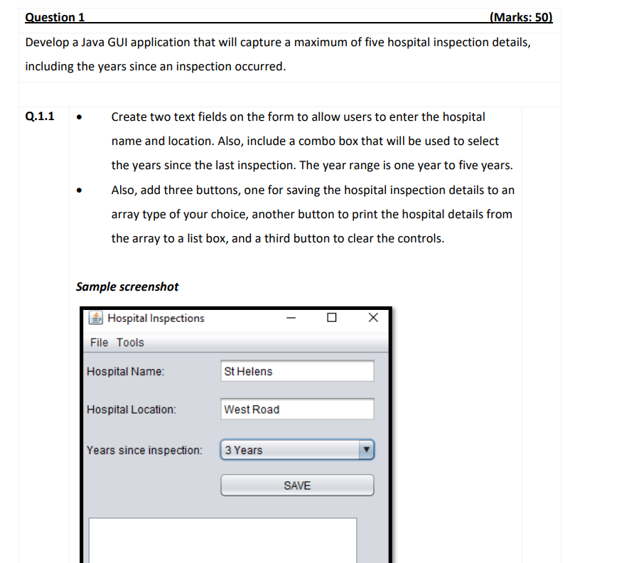 Solved Develop a Java GUI application that will capture a | Chegg.com