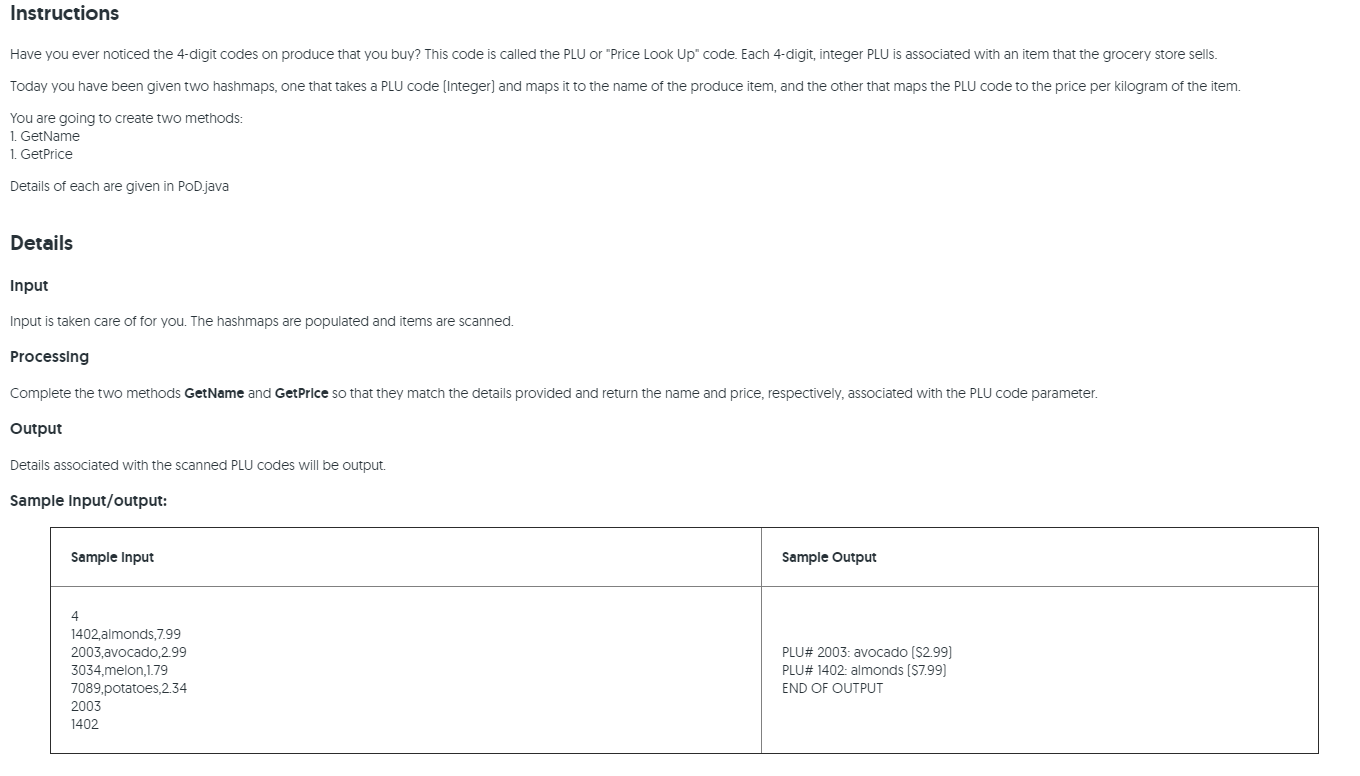 Solved code in java import java.util.*; public class PoD { | Chegg.com