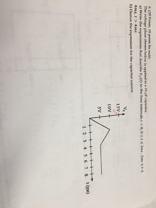 Solved 6. (20 Points, 10 points for each) The voltage pluse | Chegg.com