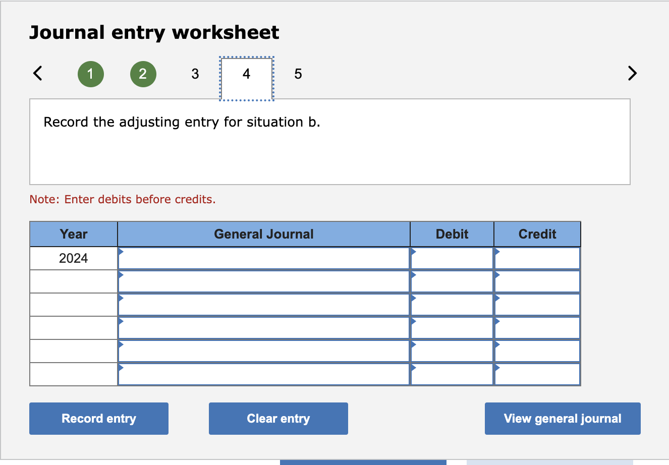 Solved Journal entry worksheet Record the adjusting entry | Chegg.com