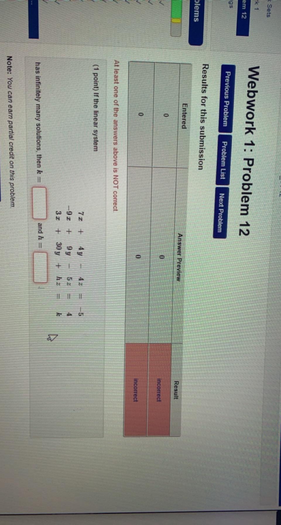 Solved Sets tk 1 Webwork 1: Problem 12 em 12 igs Previous | Chegg.com