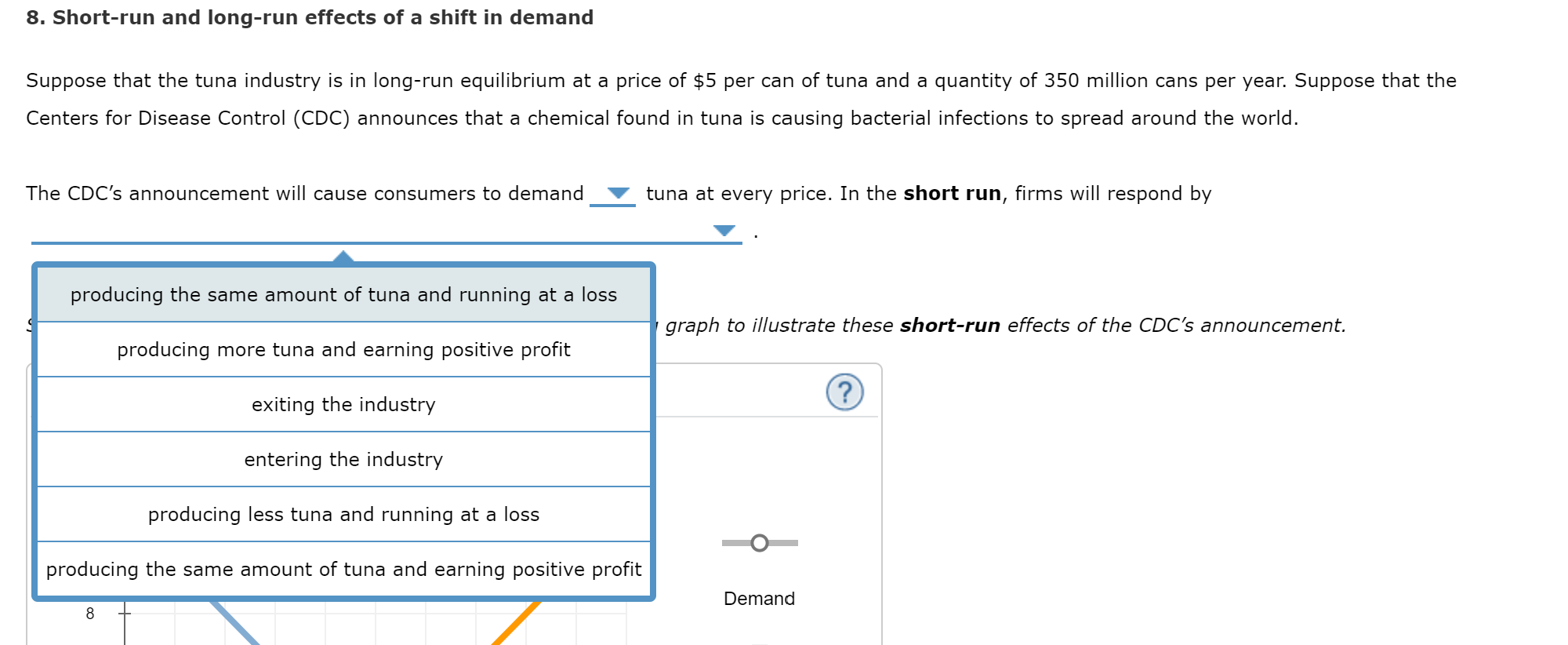 Solved 8. Short-run and long-run effects of a shift in | Chegg.com