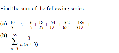 Solved Find the sum of the following series. 486 (a) 1% +2+5 | Chegg.com