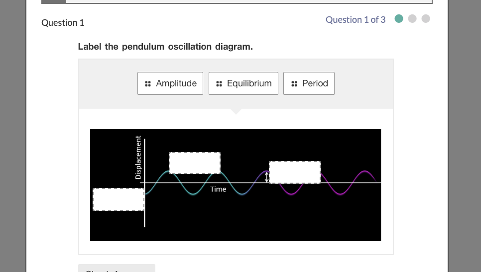 Label the pendulum oscillation diagram.