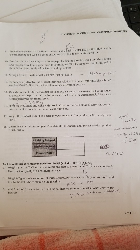 How To Solve For Limiting Reagent Theoretical Yield 2105