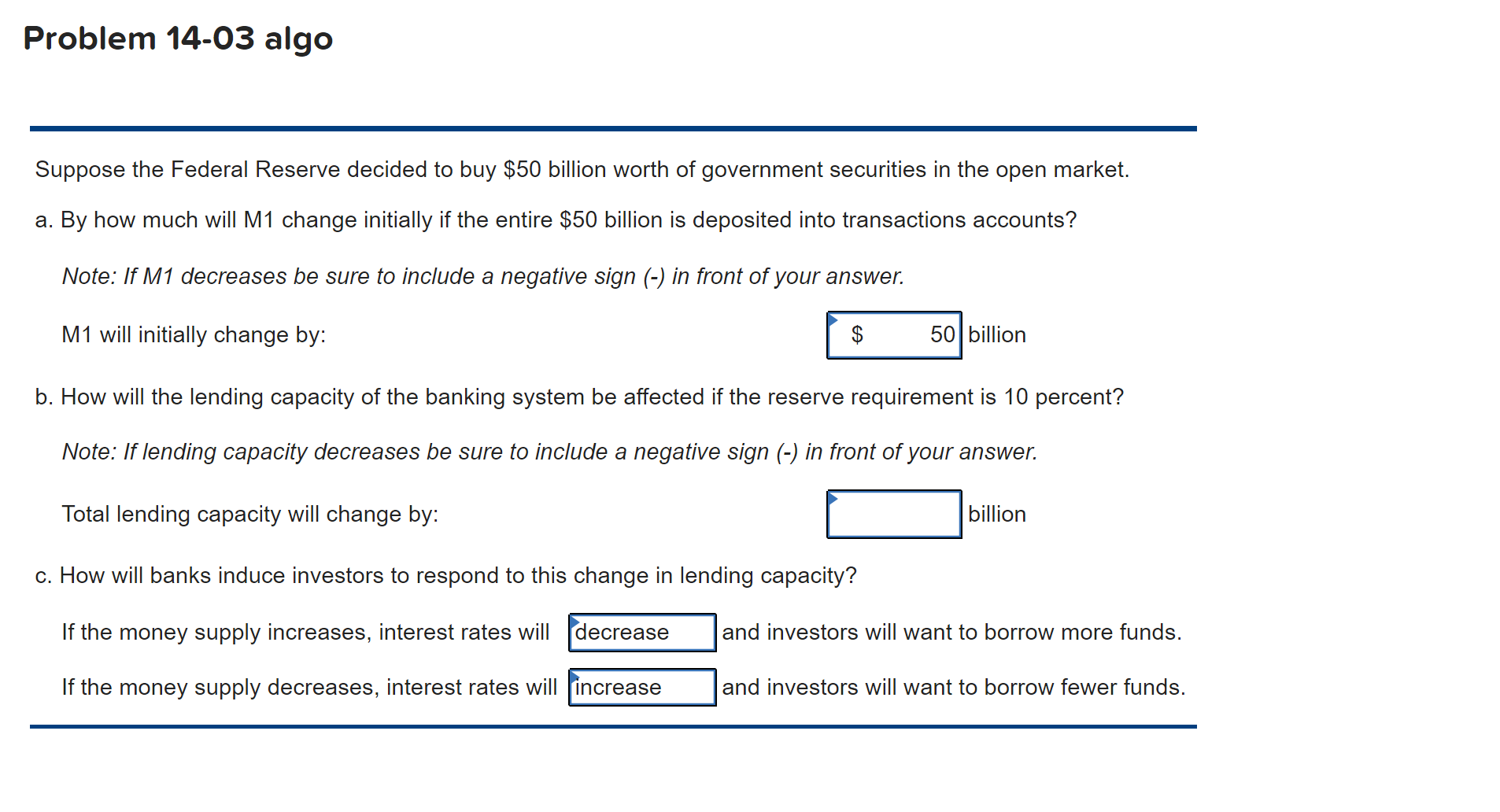 Solved Suppose The Federal Reserve Decided To Buy \\( \\$ 50 | Chegg.com