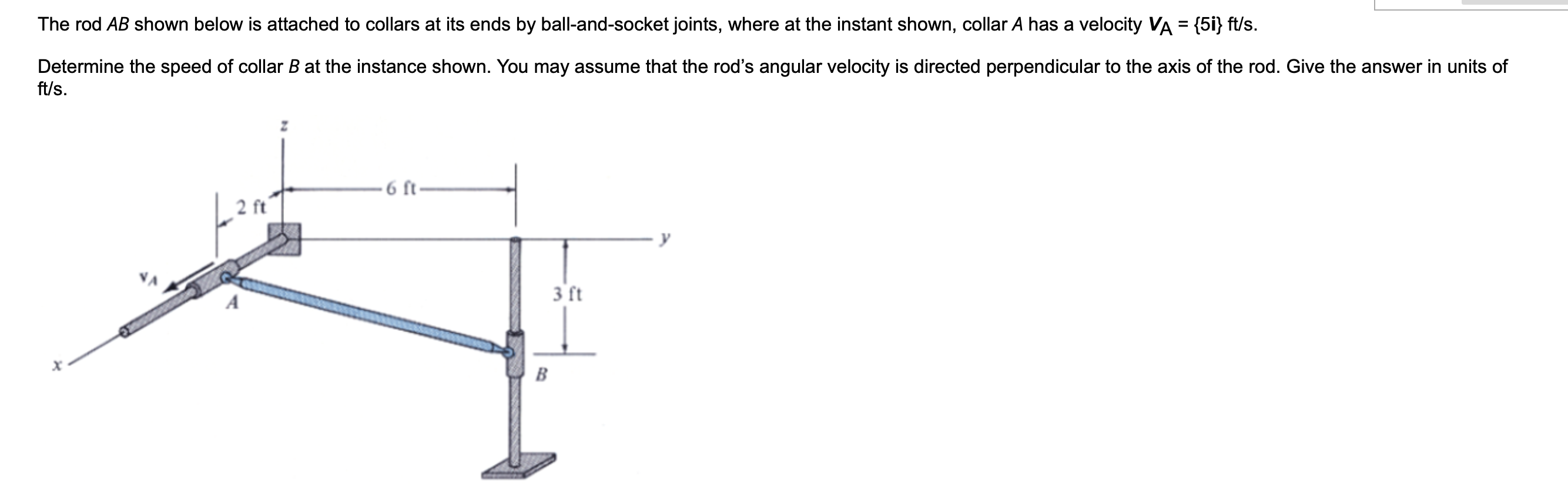 Solved The Rod AB Shown Below Is Attached To Collars At Its | Chegg.com