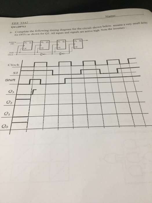 Solved EEE 3342 04-4206) below. assume a very small delay | Chegg.com