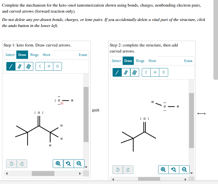 Solved Complete the mechanism for the keto-enol | Chegg.com