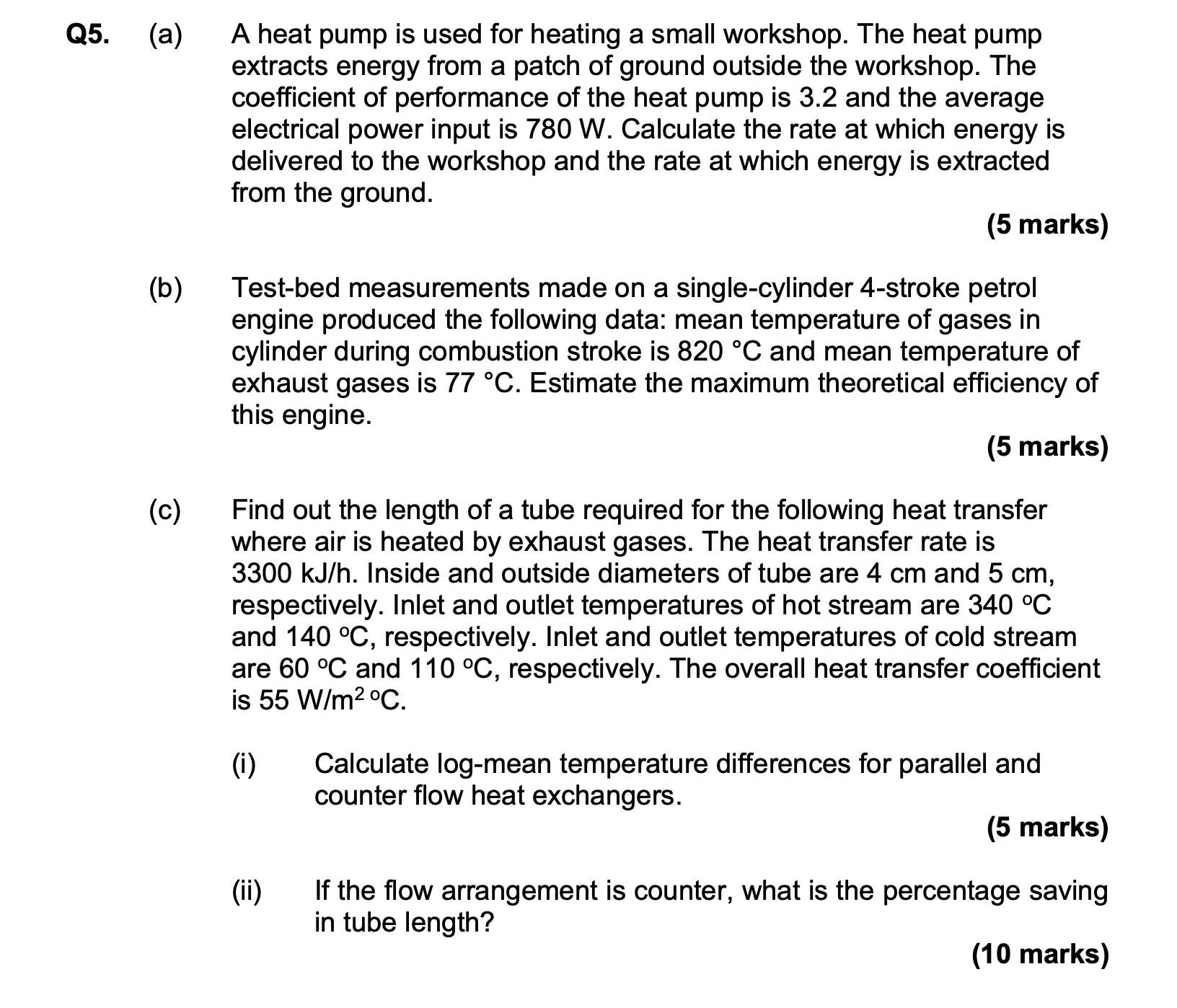 Solved (a) A heat pump is used for heating a small workshop. | Chegg.com