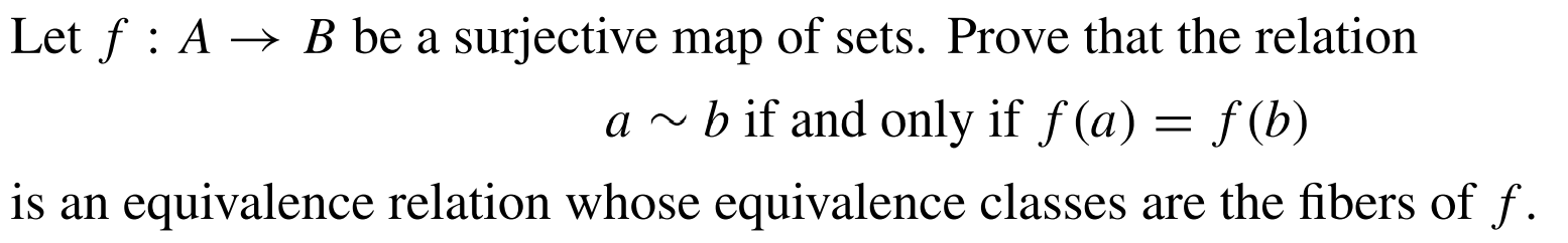 Solved Let F:A→B Be A Surjective Map Of Sets. Prove That The | Chegg.com