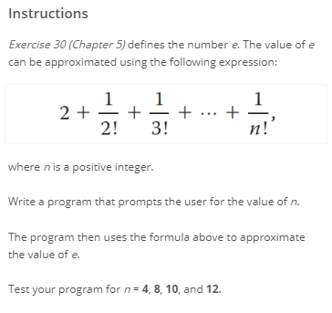 (Solved) : Programming Exercise 5 31 Write C Please Provide Copy Paste ...