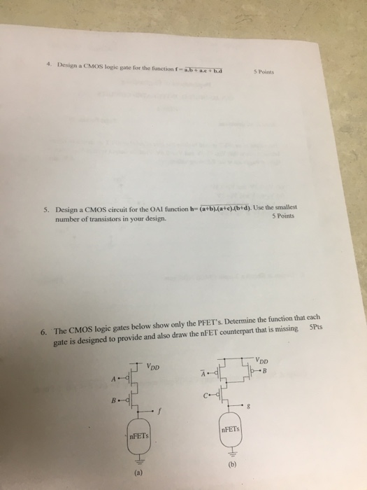 Solved 4. Design a CMOS logic gate for the function f-abah.d | Chegg.com