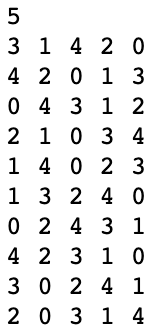 31420 42013 10 4312 21034 14023 13240 02431 142310 30241 20314