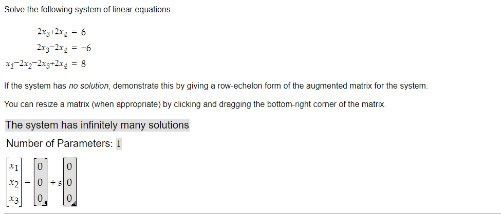 Solved Solve the following system of linear equations: | Chegg.com