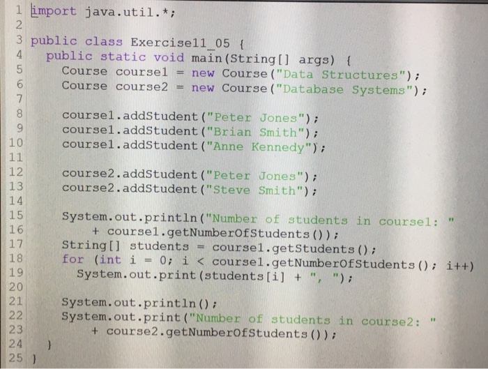 Solved 11.5 (The Courseclass) Rewrite the Course class in | Chegg.com