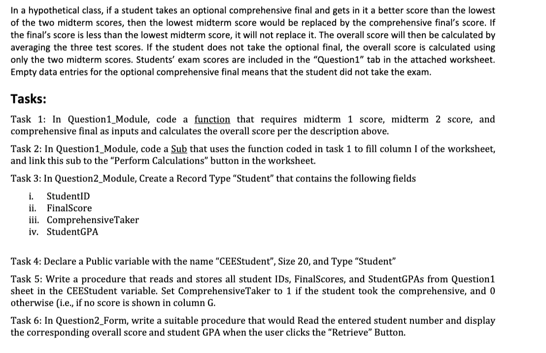 Solved Student ID Student Nam Midterm 1 Score Midterm 2 | Chegg.com