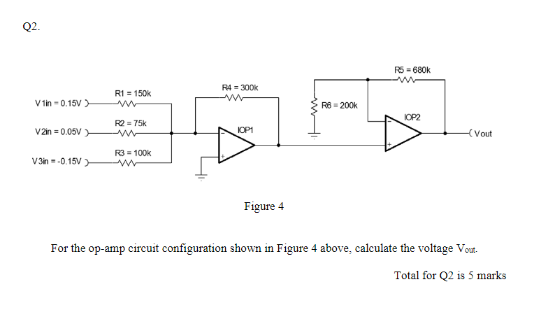 Solved Figure 4 For the op-amp circuit configuration shown | Chegg.com