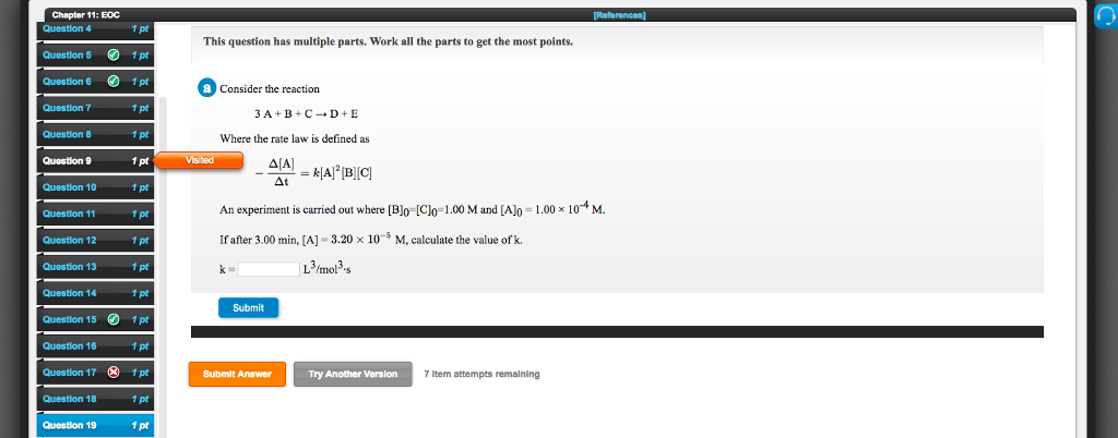 Solved Chapter 11: EOC References 1 pt 1pt 1pt 1 pt 1 pt | Chegg.com