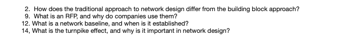 Solved 2 How Does The Traditional Approach To Network Chegg