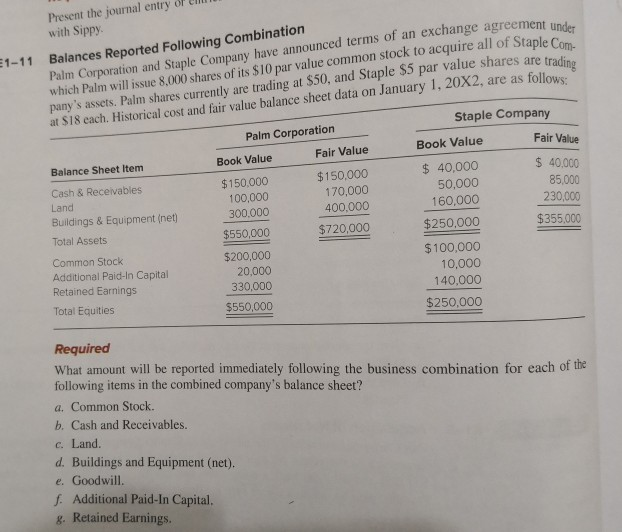 Solved Present the journal entry o el Balances Reported | Chegg.com