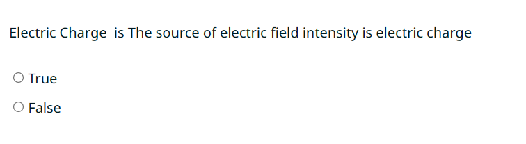 Solved Electric Charge is The source of electric field | Chegg.com