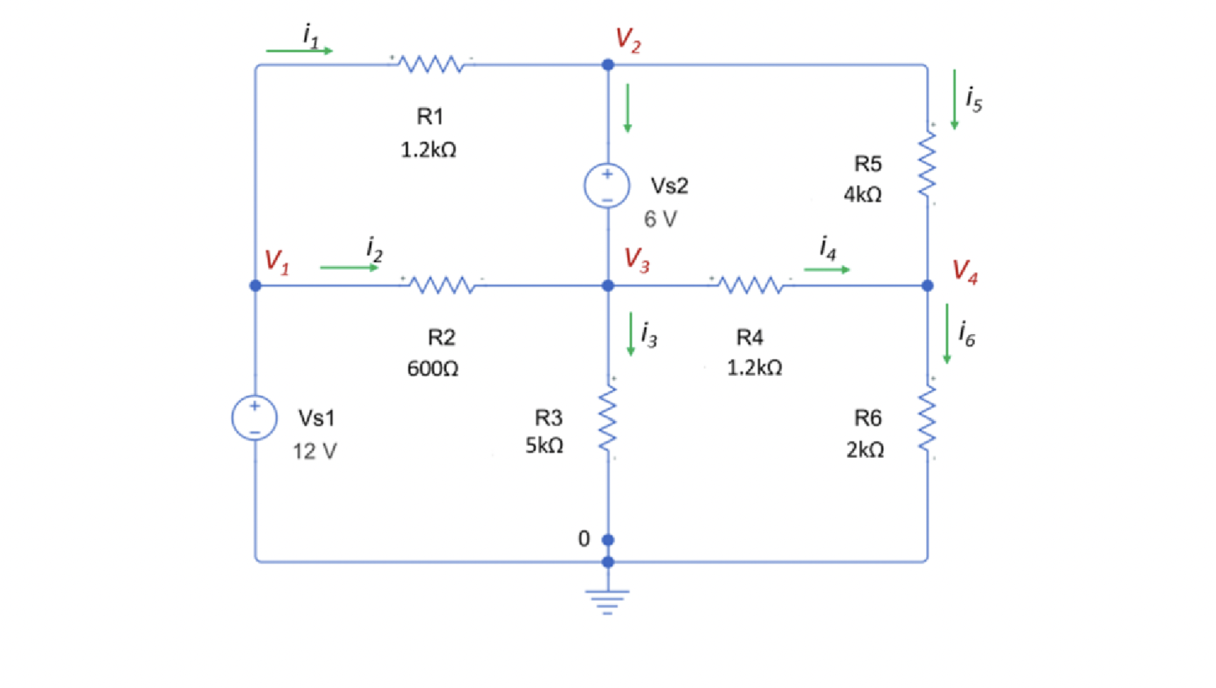 Solved 1) ﻿Use mesh analysis to find all node voltages and | Chegg.com
