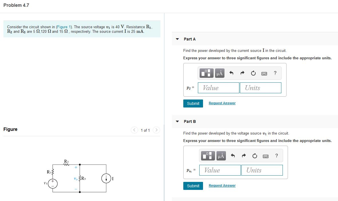 Solved Problem 4.7 Consider The Circuit Shown In (Figure 1). | Chegg.com