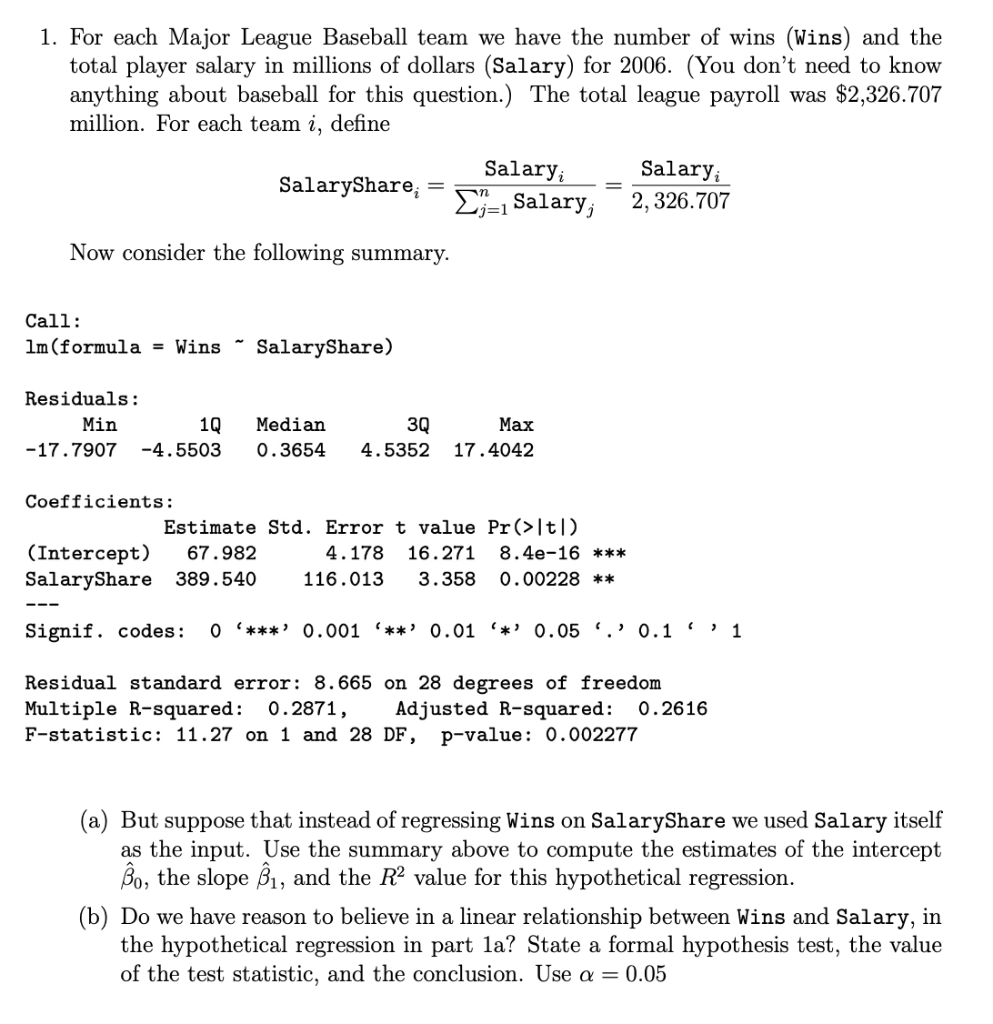 solved-1-for-each-major-league-baseball-team-we-have-the-chegg