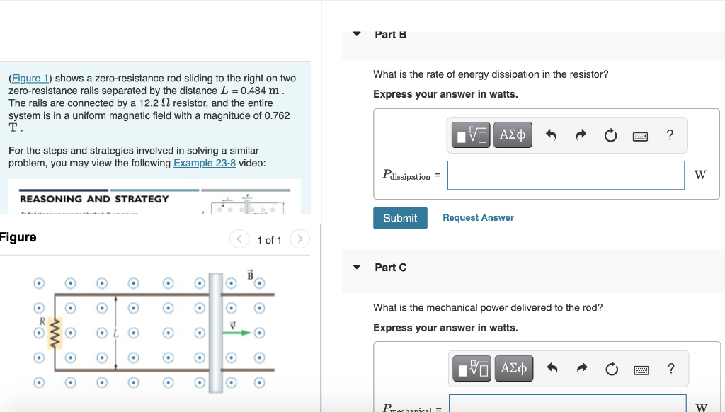 Solved (Figure 1) shows a zeroresistance rod sliding to the