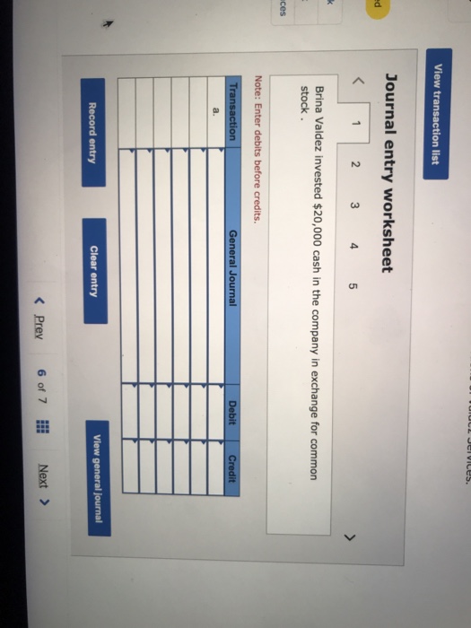 Solved 6 Exercise 2-12 Analyzing And Journalizing | Chegg.com